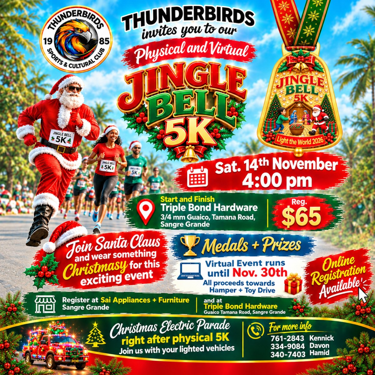 THE JINGLE BELL 5K 2026 event poster