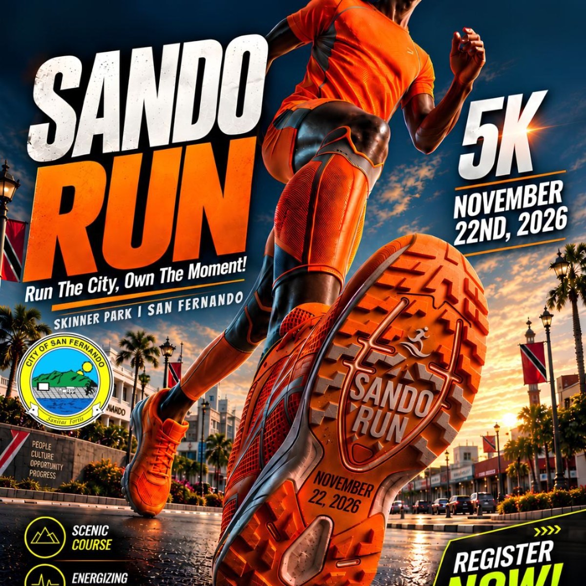 Sando Run 2026 event poster
