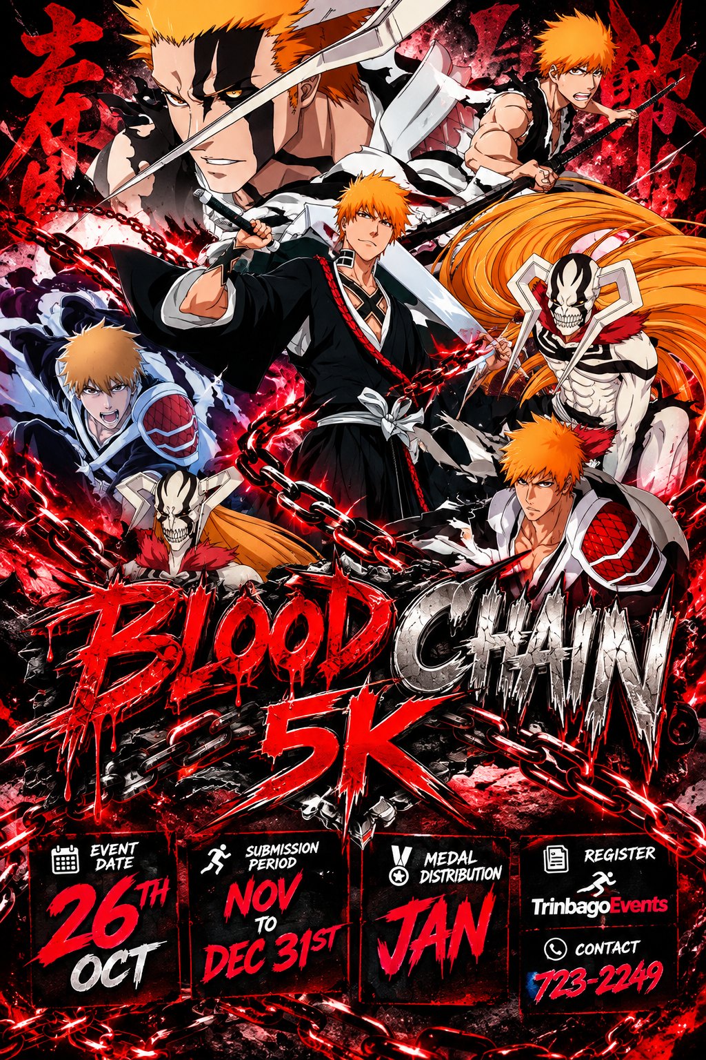 BLOOD CHAIN 5K event poster